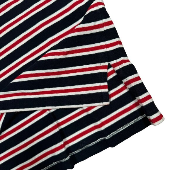Vintage Polo Sport Striped T-Shirt Men's Sz L? Red White Navy Casual Button - Picture 4 of 9